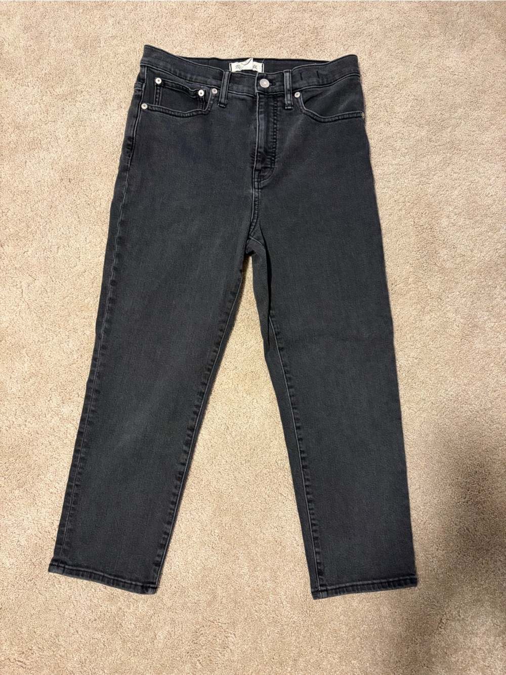 Madewell Black Classic Straight Jeans (Petite)